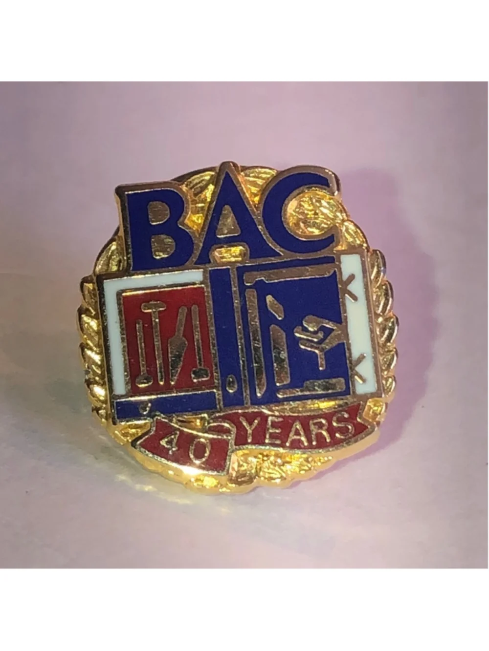 BAC International Union of Bricklayers and Allied Craftworkers 40 Years Pin